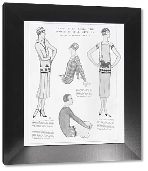 Four jumper suits sketched by Gordon Conway, London, 1925
