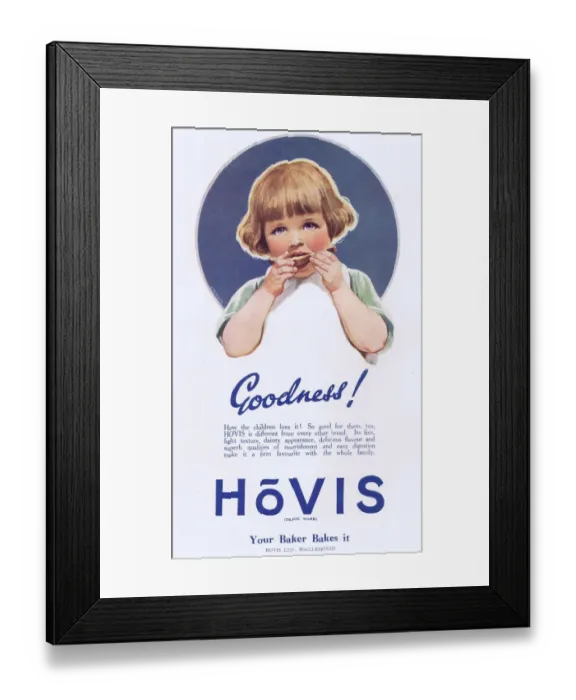 Framed Print : Advert for Hovis bread, 1925 Framed Print : Advert for Hovis bread, 1925