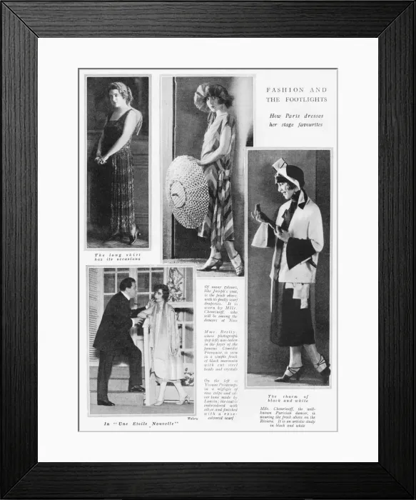 Framed Print : New Paris dresses from the stage, 1925 Framed Print : New Paris dresses from the stage, 1925