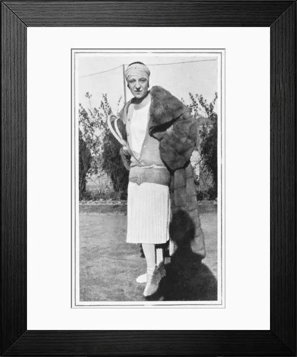 Framed Print : Portrait of the tennis star Suzanne Lenglen, on the Riviera Framed Print : Portrait of the tennis star Suzanne Lenglen, on the Riviera