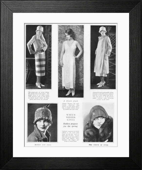 Framed Print : Fashion examples of prepartion for the Spring, 1925 Framed Print : Fashion examples of prepartion for the Spring, 1925