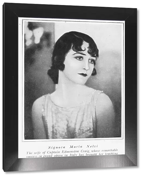 A portrait of Signora Maria Nelvi, opera singer and artist