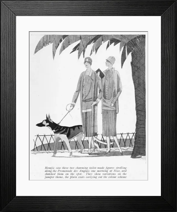 Framed Print : Sketches of two tailor-made outfits by Hemjic Framed Print : Sketches of two tailor-made outfits by Hemjic