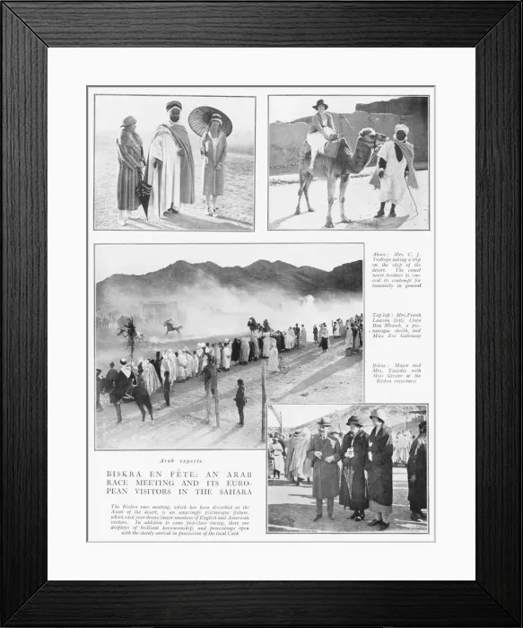 Framed Print : A feature about the delights of Biskra, Algeria, 1925 Framed Print : A feature about the delights of Biskra, Algeria, 1925