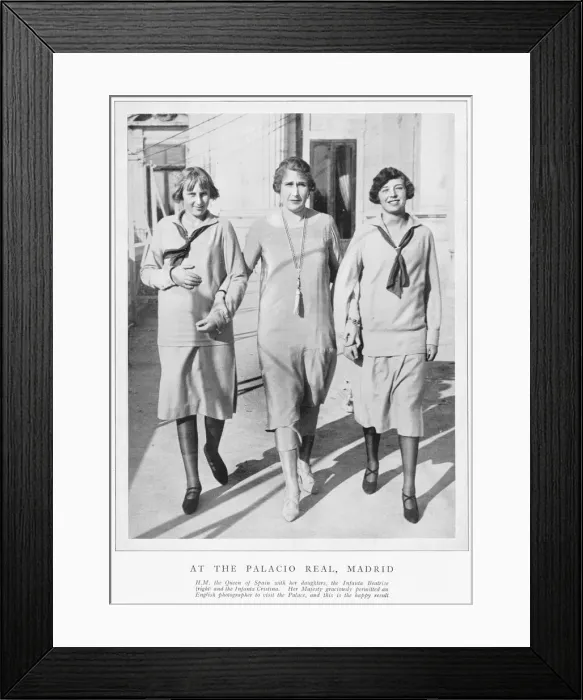 Framed Print : Portrait of the HM The Queen of Spain and her Framed Print : Portrait of the HM The Queen of Spain and her