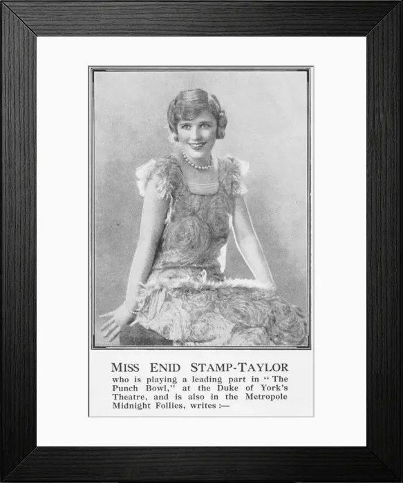 Framed Print : Portrait of the actress Enid Stamp-Taylor appearing