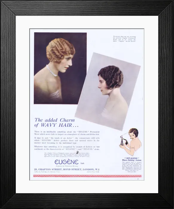 Framed Print : Advert for Eugene wavy hair, 1925 Framed Print : Advert for Eugene wavy hair, 1925