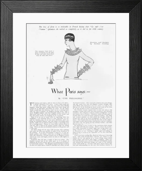 Framed Print : Feature entitled What Paris Says discussing Framed Print : Feature entitled What Paris Says discussing