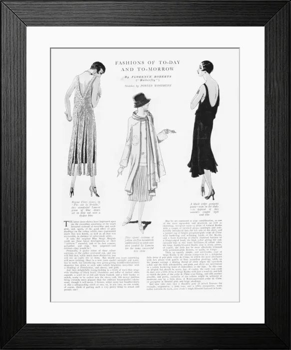 Framed Print : Feature Fashions of Today and Tomorrow by Florence Framed Print : Feature Fashions of Today and Tomorrow by Florence