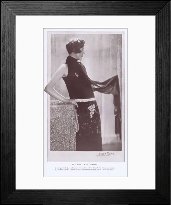 Framed Print : A portrait of the Hon Mrs Russell, 1925 Framed Print : A portrait of the Hon Mrs Russell, 1925