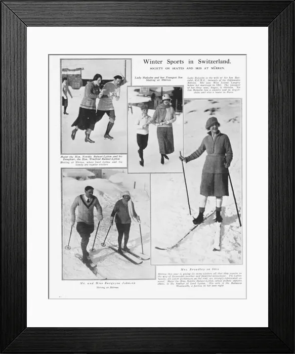 Framed Print : Winter Sports in Switzerland, 1921 Framed Print : Winter Sports in Switzerland, 1921
