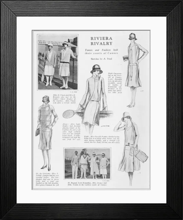 Framed Print : Riviera Rivalry as Tennis and Fashion hold their Framed Print : Riviera Rivalry as Tennis and Fashion hold their