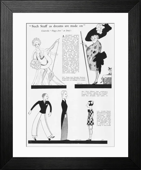 Framed Print : Sketches of the musical comedy Peggy Ann at Dalys Framed Print : Sketches of the musical comedy Peggy Ann at Dalys