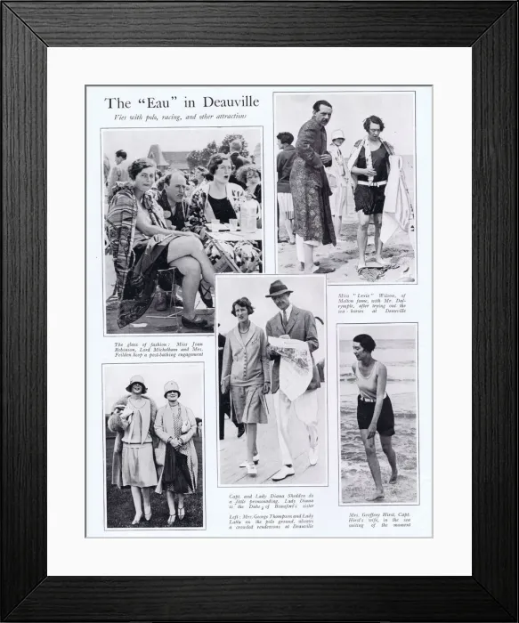 Framed Print : British high society at Deauville, 1927 Framed Print : British high society at Deauville, 1927