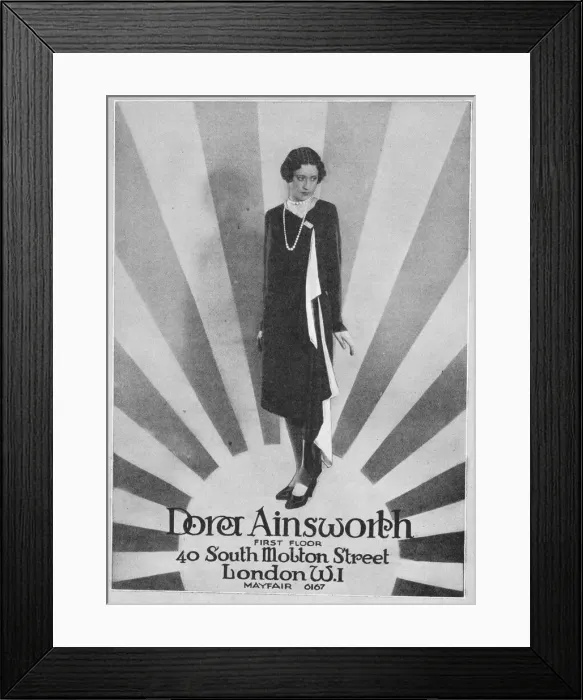 Framed Print : Advert for the London couture house of Dora Ainsworth, 1927 Framed Print : Advert for the London couture house of Dora Ainsworth, 1927
