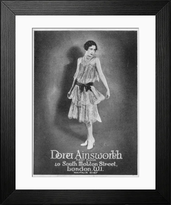 Framed Print : Advert for the London couture house of Dora Ainsworth, 1927 Framed Print : Advert for the London couture house of Dora Ainsworth, 1927