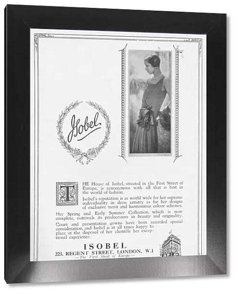 Advert for the London couture house of Isobel, 1927