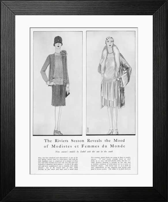 Framed Print : Two Spring fashion forecasts from the London couture Framed Print : Two Spring fashion forecasts from the London couture