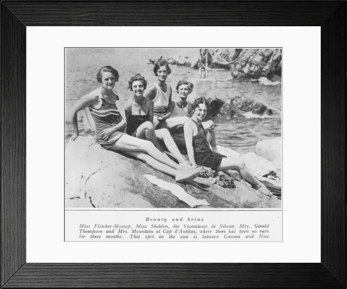 Framed Print : A party of British high society Belles at Cap d Antibes Framed Print : A party of British high society Belles at Cap d Antibes