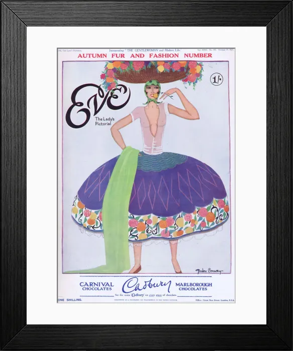 Framed Print : Front cover of Eve Magazine 19 October 1927 with Framed Print : Front cover of Eve Magazine 19 October 1927 with