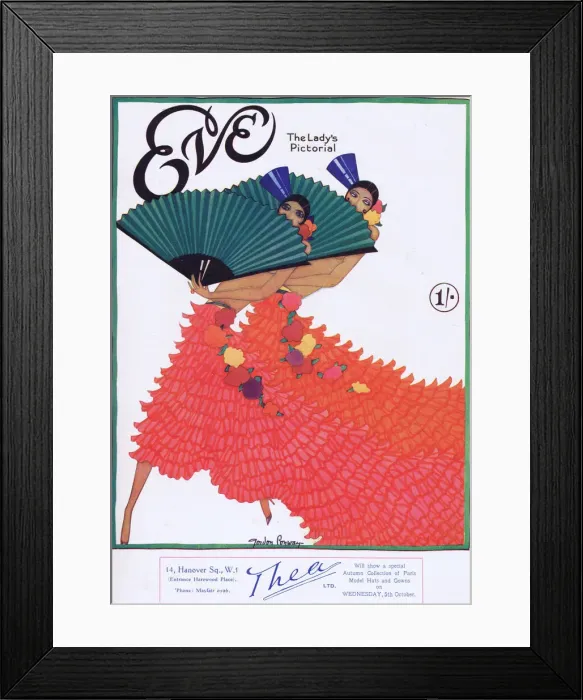 Framed Print : Front cover of Eve Magazine 28 October 1927 with Framed Print : Front cover of Eve Magazine 28 October 1927 with