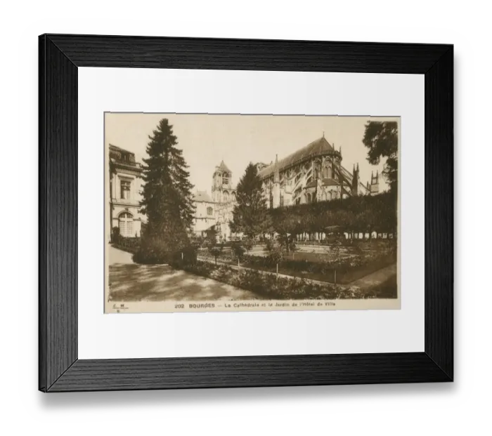 Framed Print : Cathedral and Garden of the Town Hall - Bourges, France Framed Print : Cathedral and Garden of the Town Hall - Bourges, France