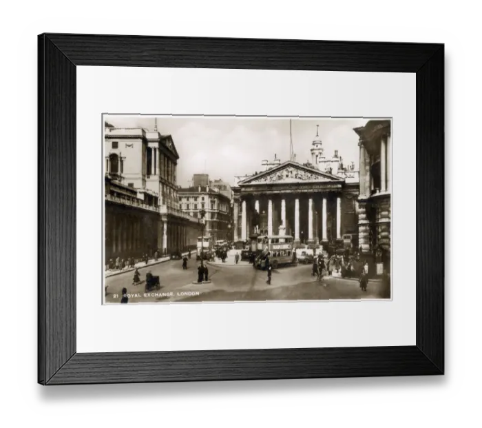 Framed Print : The Royal Exchange, Cornhill, City of London Framed Print : The Royal Exchange, Cornhill, City of London