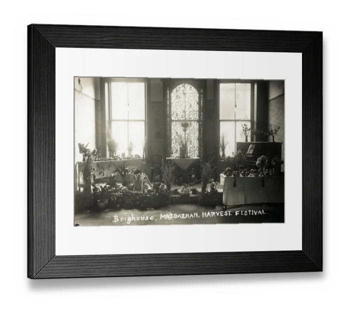 Framed Print : Brighouse, West Yorkshire - Mazdaznan - Harvest Festival Framed Print : Brighouse, West Yorkshire - Mazdaznan - Harvest Festival