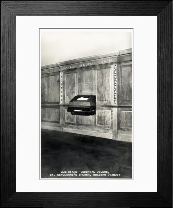 Framed Print : Musicians Memorial Chapel, St. Sepulchres Church Framed Print : Musicians Memorial Chapel, St. Sepulchres Church