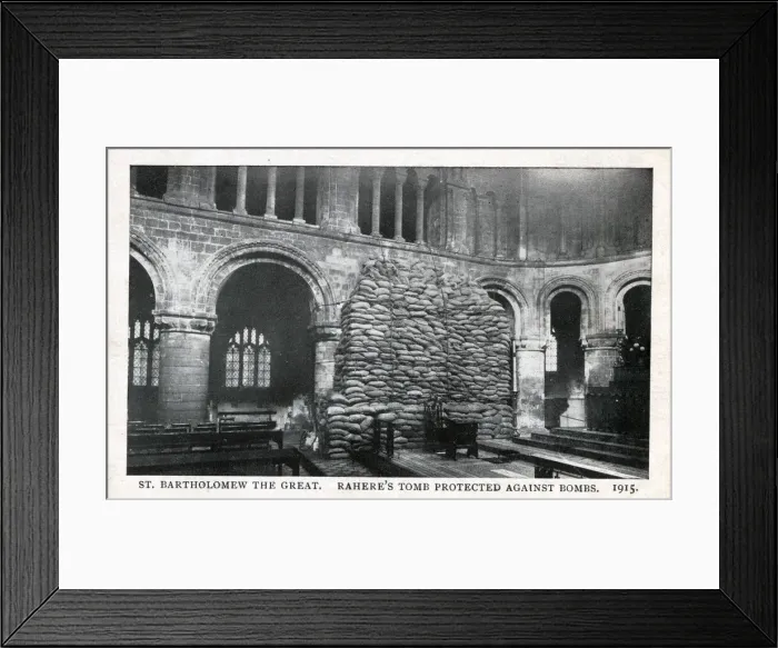 Framed Print : WW1 - Attack on London - St. Batholomew the Great Framed Print : WW1 - Attack on London - St. Batholomew the Great