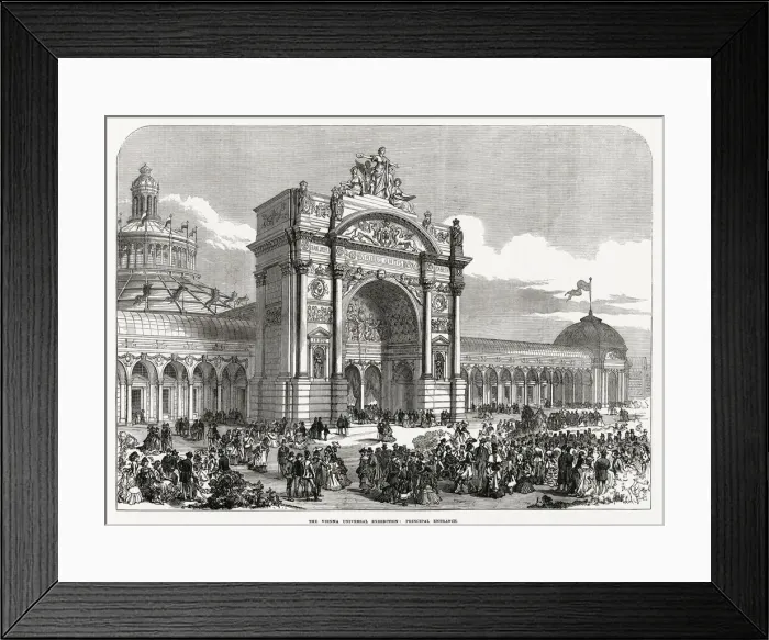 Framed Print : Vienna Universal Exhibition: Principal entrance Framed Print : Vienna Universal Exhibition: Principal entrance