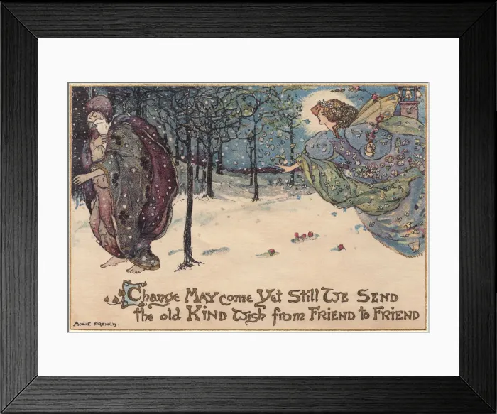 Framed Print : New Year. Bells ringing in the New Year and out with the Old. Artist: Annie French Framed Print : New Year. Bells ringing in the New Year and out with the Old. Artist: Annie French