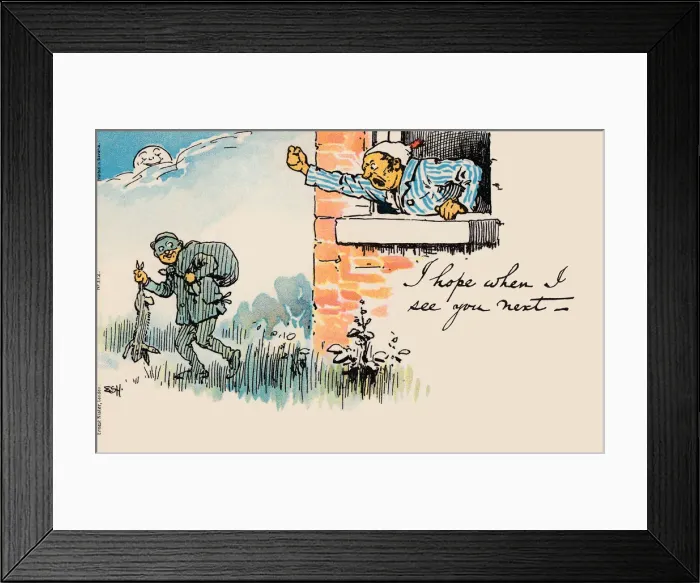Framed Print : Picture Postcard - Humour Framed Print : Picture Postcard - Humour