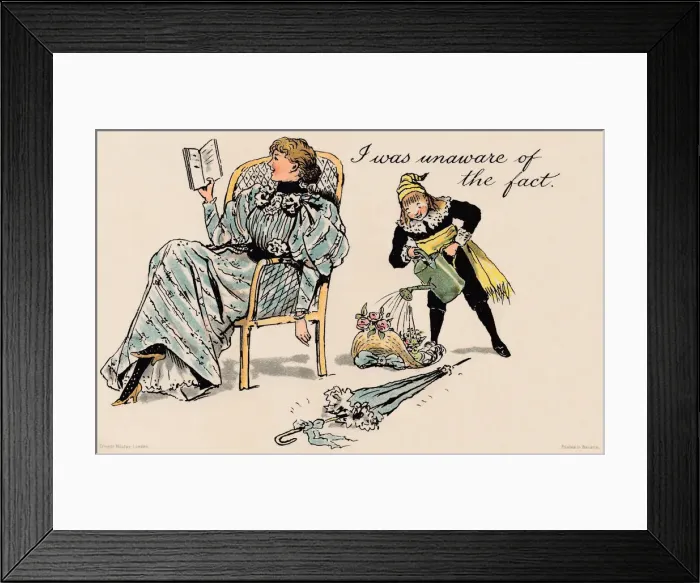 Framed Print : Picture Postcard - Humour Framed Print : Picture Postcard - Humour