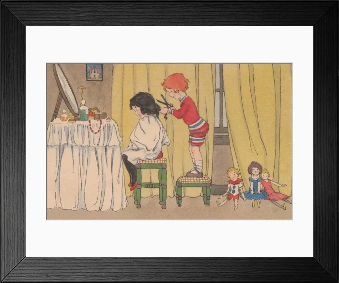 Framed Print : Haircutting Framed Print : Haircutting