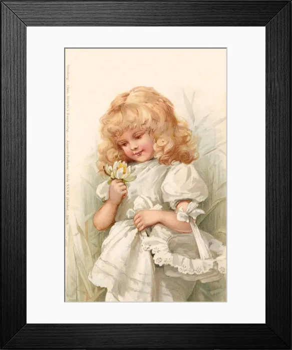 Framed Print : Girl with a Flower Framed Print : Girl with a Flower