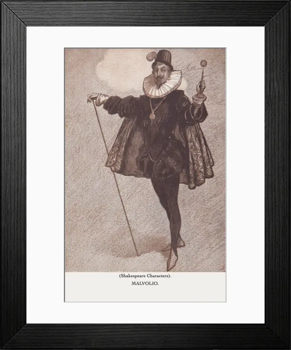 Framed Print : Malvolio. An artists interpretation of Malvolio from Shakespeares Twelfth Night Framed Print : Malvolio. An artists interpretation of Malvolio from Shakespeares Twelfth Night