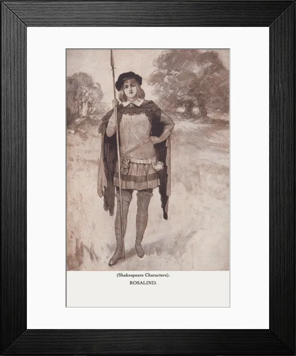 Framed Print : Rosalind. An artists interpretation of Rosalind from Shakespeares As you Like It Framed Print : Rosalind. An artists interpretation of Rosalind from Shakespeares As you Like It