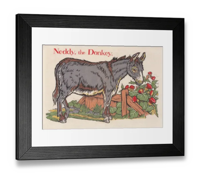 Framed Print : Donkey. An image depicting a donkey. Artist: Edith Berkeley Framed Print : Donkey. An image depicting a donkey. Artist: Edith Berkeley