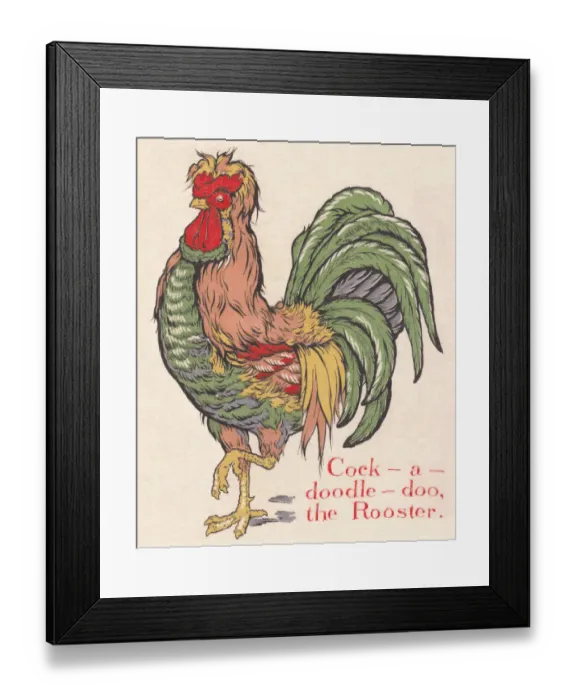 Framed Print : Rooster. An image depicting a rooster. Artist: Edith Berkeley Framed Print : Rooster. An image depicting a rooster. Artist: Edith Berkeley