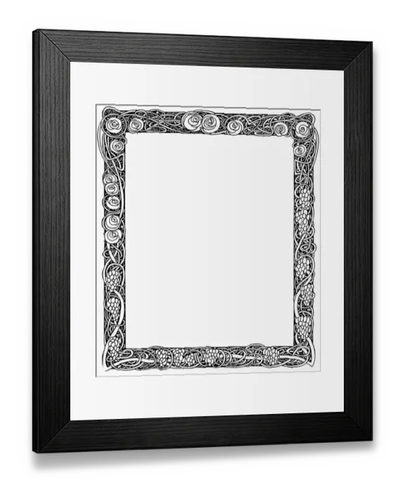 Framed Print : Art Nouveau Border