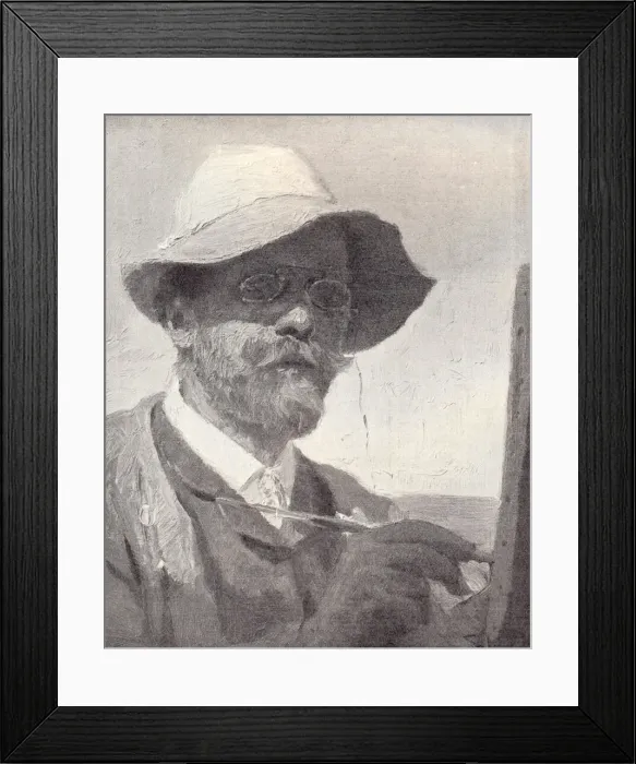 Framed Print : PS Kroyer. Peder Severin Kroyer (1851-1909). Self-portrait of the prominent Danish artist Framed Print : PS Kroyer. Peder Severin Kroyer (1851-1909). Self-portrait of the prominent Danish artist