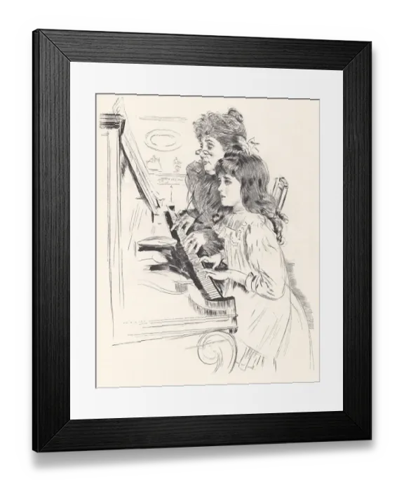 Framed Print : Piano Lesson Framed Print : Piano Lesson