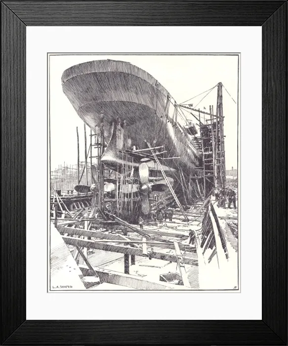 Framed Print : Shipyard Scene Framed Print : Shipyard Scene
