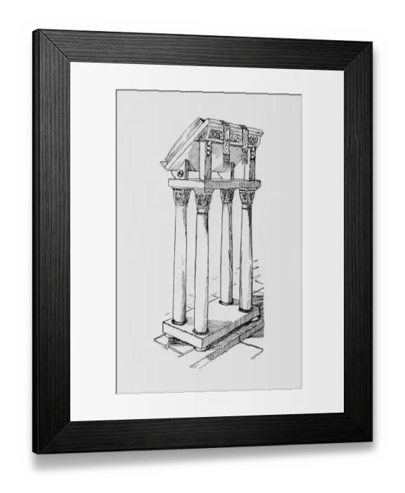 Framed Print : Lectern. Design for a lectern. Artist: Francis A Barley Framed Print : Lectern. Design for a lectern. Artist: Francis A Barley