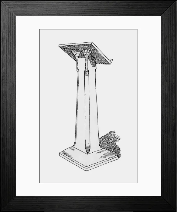 Framed Print : Lectern. Design for a lectern. Artist: William T Robertson Framed Print : Lectern. Design for a lectern. Artist: William T Robertson