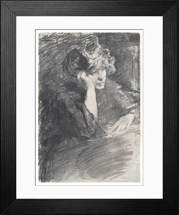 Framed Print : Study of a Girl Framed Print : Study of a Girl