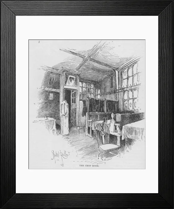 Framed Print : The Chop Room inside the Old Cheshire Cheese pub off Londons Fleet Street Framed Print : The Chop Room inside the Old Cheshire Cheese pub off Londons Fleet Street