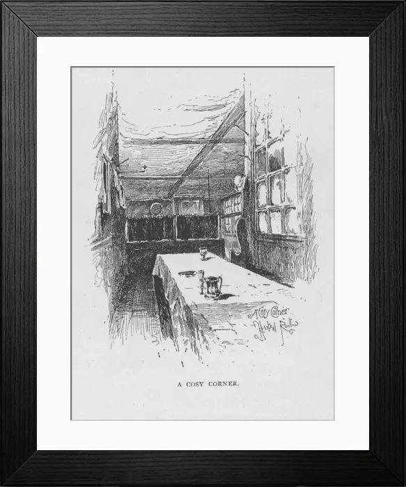 Framed Print : A cosy corner in the Old Cheshire Cheese, the famous old pub off Fleet Street in London Framed Print : A cosy corner in the Old Cheshire Cheese, the famous old pub off Fleet Street in London