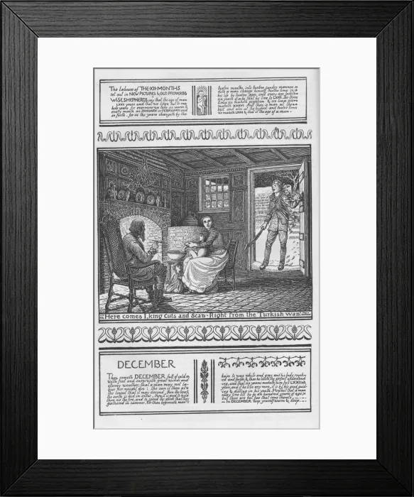 Framed Print : The labours of the XII months set out in new pictures and old proverbs Framed Print : The labours of the XII months set out in new pictures and old proverbs